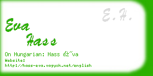 eva hass business card